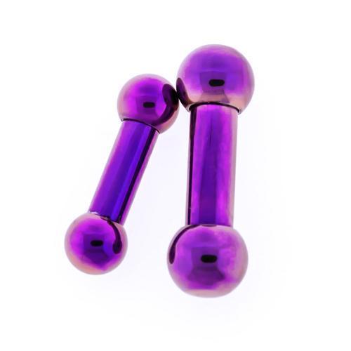 STRAIGHT BARBELL Purple Internally Threaded Titanium Barbell - 1 Piece - Special -Rebel Bod-RebelBod
