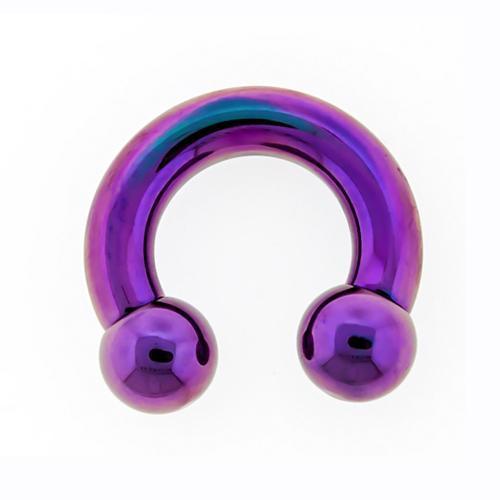 CIRCULAR BARBELL | HORSESHOE Purple Internally Threaded Titanium Horseshoe Circular Barbell - 1 Piece - Special -Rebel Bod-RebelBod