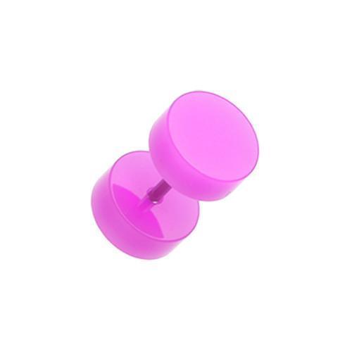 Purple Neon Acrylic Fake Plug - 1 Pair