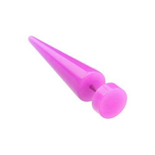 Purple Neon UV Acrylic Fake Taper - 1 Pair