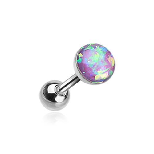 Cartilage Earring - Cartilage Barbell Purple Opal Sparkle Tragus Cartilage Barbell Earring - 1 Piece -Rebel Bod-RebelBod