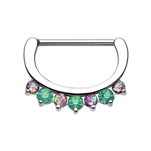 Purple/ Pacific Opal Classic Opal Sparkle Nipple Clicker - 1 Piece