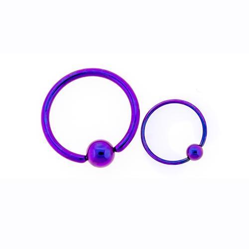 CAPTIVE BEAD RING Purple Titanium Captive Bead Ring - 1 Piece - Special -Rebel Bod-RebelBod