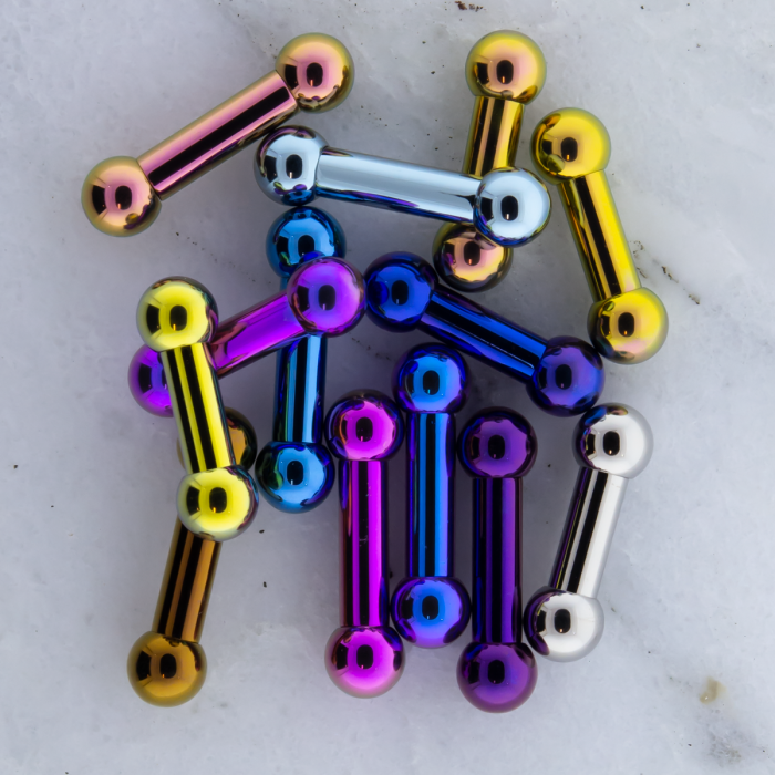 Cartilage Earring - Cartilage Barbell Purple Titanium Helix/Tragus Cartilage Barbell Earring Internally Threaded - 1 Piece - Special -Rebel Bod-RebelBod