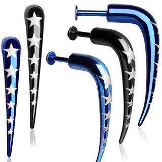 PVD Plated Talon Labret Stars / Fake Taper