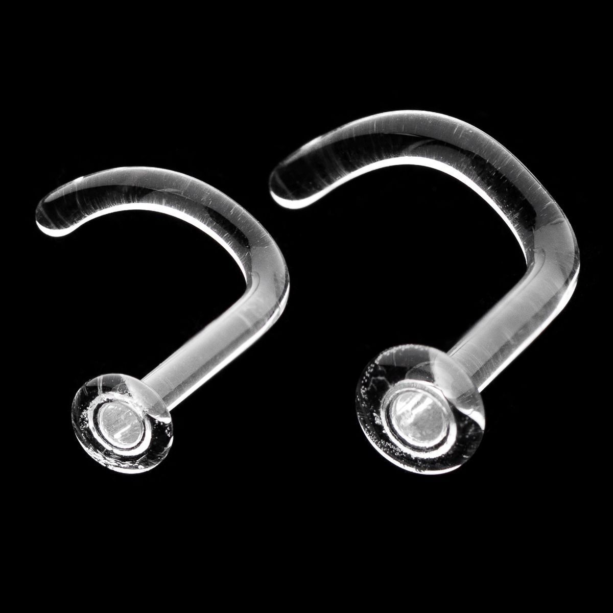 Nose Ring - Nose Retainer Pyrex Glass Nostril Screw Retainer sbvrettwistgls -Rebel Bod-RebelBod