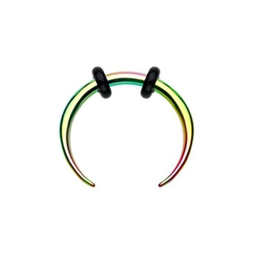 Rainbow Steel Pincher Septum Ring
