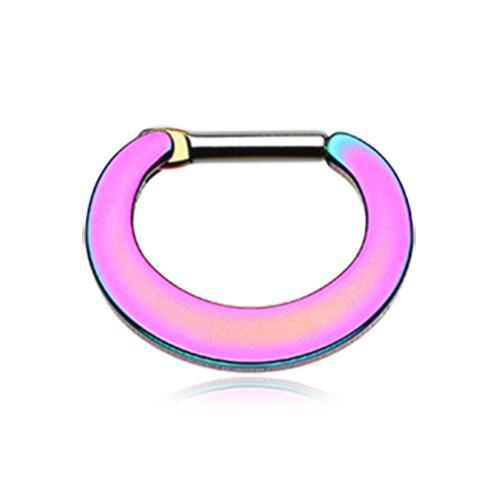 Rainbow Steel Loop Septum Clicker / Daith Clicker - 1 Piece