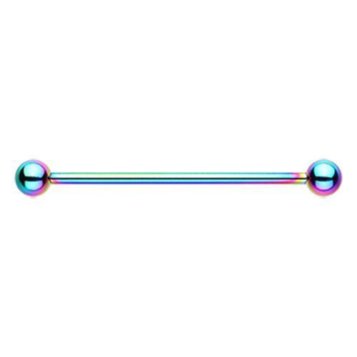 Rainbow PVD Industrial Barbell - 1 Piece