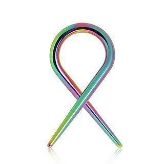 Rainbow PVD Plated Twisted Taper - 1 Piece
