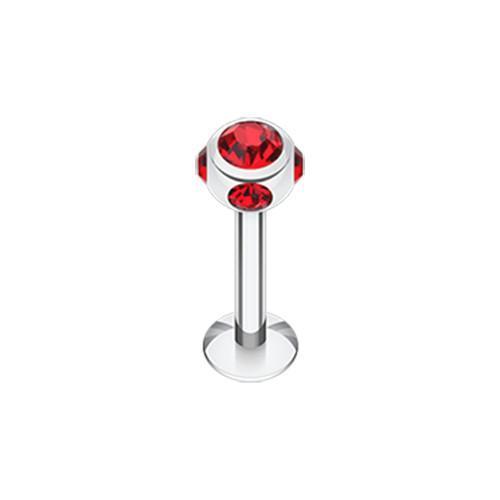 Red Aurora Gem Ball Labret