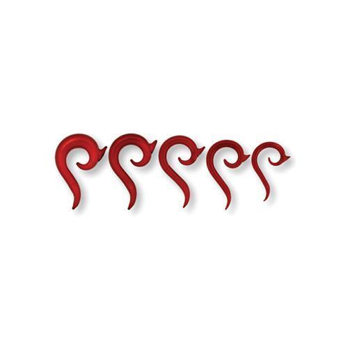 Red Borosilicate Glass Borneo Spirals - 1 Piece #SPLT#2