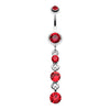 Red Gems Galore Belly Button Ring