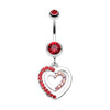 Red Heart Romance Belly Button Ring