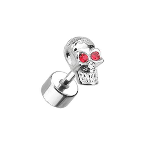 Red Luster Skull Fake Plug - 1 Pair