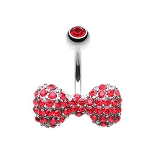 Shop Red Rhinestone Bow Ring at !