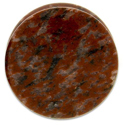 Plugs Earrings - Double Flare Red Sesame Jasper - 1 Pair -Rebel Bod-RebelBod