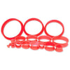Red Silicone Double Flare Tunnel Thin Walls - 1 Piece #SPLT#2