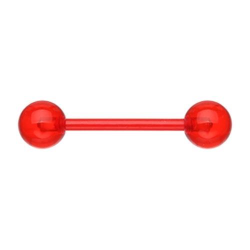 Red UV Flexible Shaft Nipple Barbell - 1 Piece