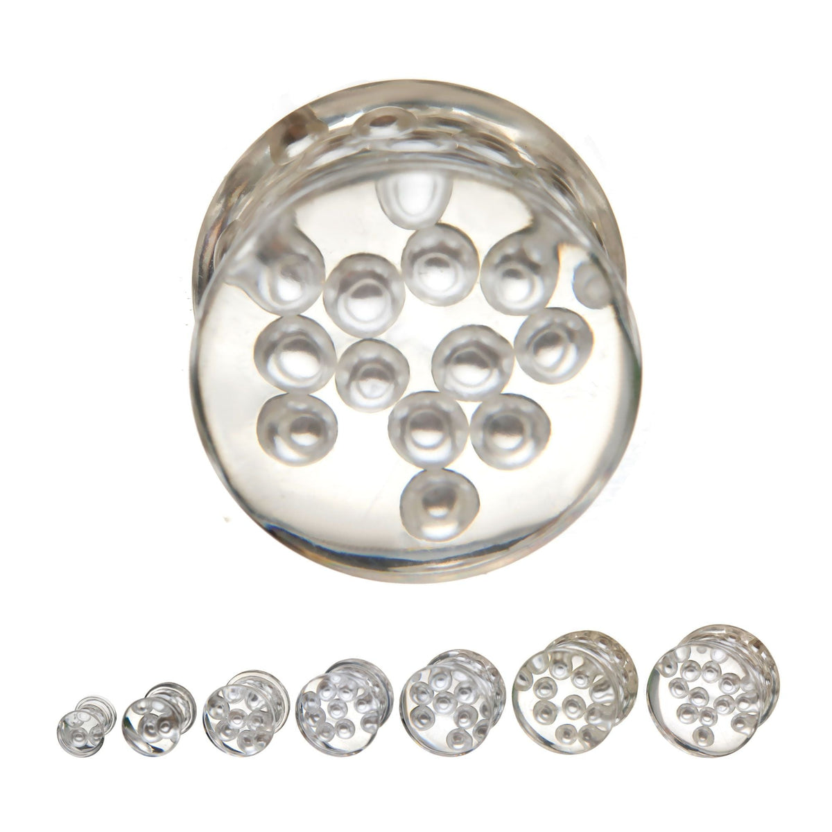 TBD-Plugs Resin White Pearl Double Flare Acrylic Plug -Rebel Bod-RebelBod