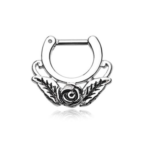 Rose Blossom Icon Septum Clicker / Daith Clicker - 1 Piece