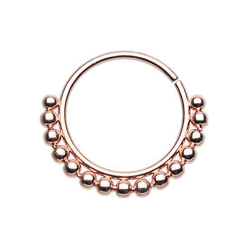 Rose Gold Bali Ball Bendable Nose Hoop