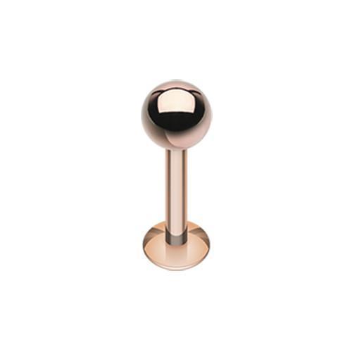 Labret Studs Rose Gold Basic Steel Ball Top Labret -Rebel Bod-RebelBod