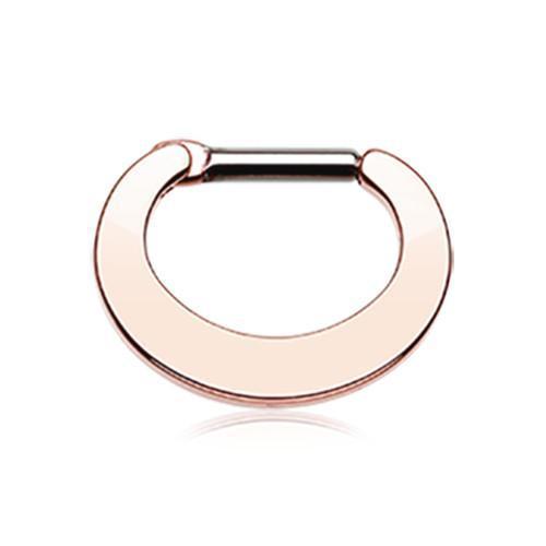 Rose Gold Steel Loop Septum Clicker / Daith Clicker - 1 Piece