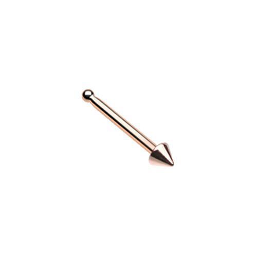 Rose Gold Spike Nose Stud Ring Rebel Bod