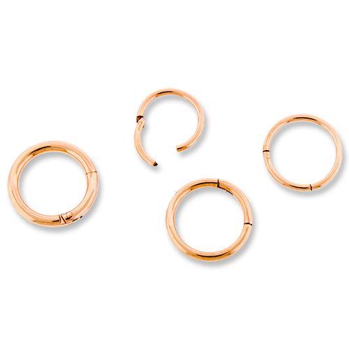 SEAMLESS CLICKER Rose Gold Clicker Hinged Segment Ring - 1 Piece -Rebel Bod-RebelBod