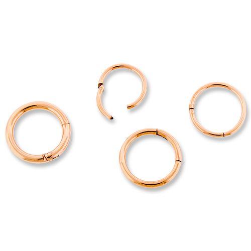 Wholesale Body Jewelry 16G 18G Rose Gold Hinged Segment, 60% OFF