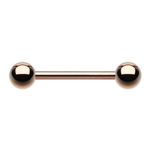 Rose Gold Plated Nipple Barbell - 1 Piece