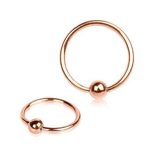 CAPTIVE BEAD RING Rose-Gold Plated Captive Bead Ring -Rebel Bod-RebelBod