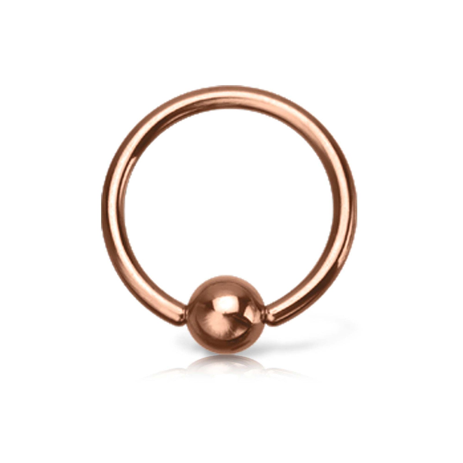 CAPTIVE BEAD RING Rose Gold Plated Captive Bead Rings sbvrrg -Rebel Bod-RebelBod