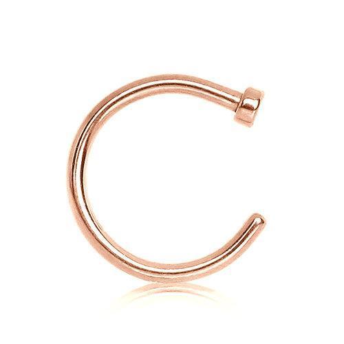 Rose Gold Plated C-Shape Nose Hoop Ring