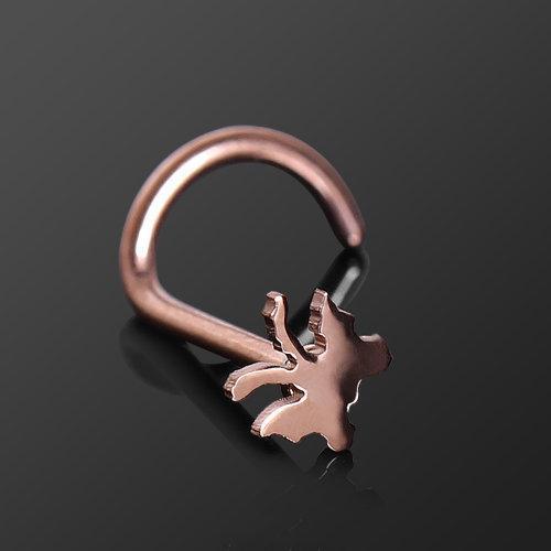 Rose Gold Plated Nose Screw w/ Butterfly