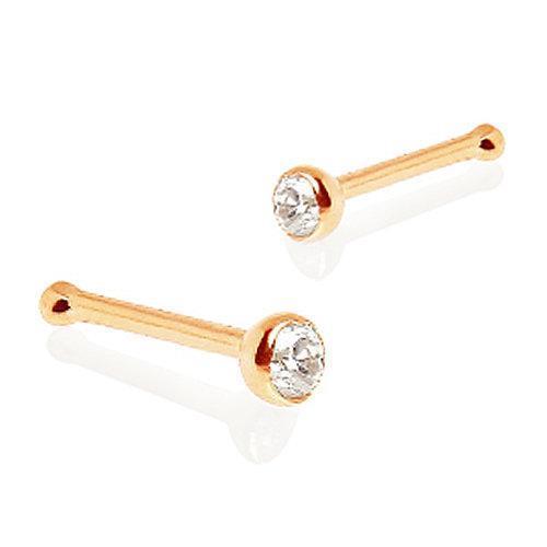 Gold Flower Nose Piercing Stud Jewelry CZ and AB Gemstone Design – Siren  Body Jewelry