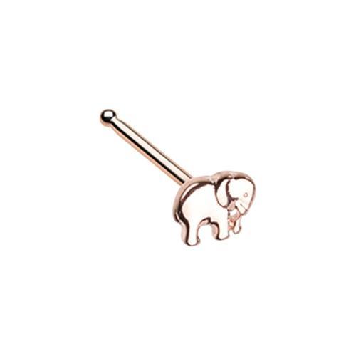 Rose Gold Wild Free Elephant Nose Stud Ring