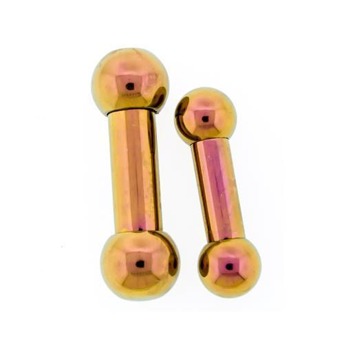 STRAIGHT BARBELL Rosy Gold Internally Threaded Titanium Barbell - 1 Piece - Special -Rebel Bod-RebelBod
