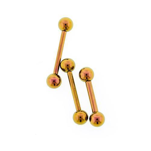 STRAIGHT BARBELL Rosy Gold Internally Threaded Titanium Barbell - 1 Piece - Special -Rebel Bod-RebelBod