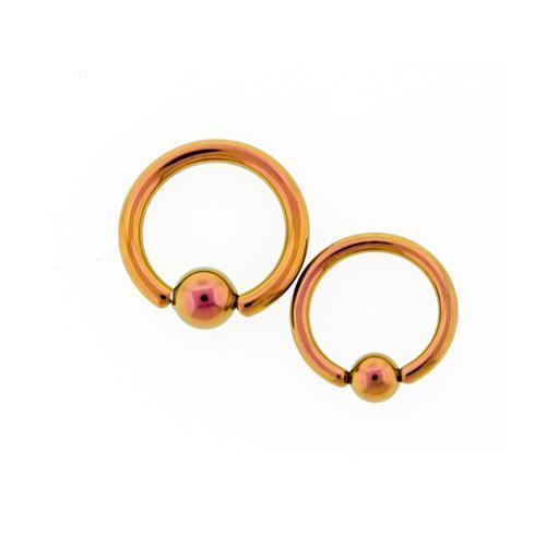 CAPTIVE BEAD RING Rosy Gold Titanium Captive Bead Ring - 1 Piece - Special -Rebel Bod-RebelBod