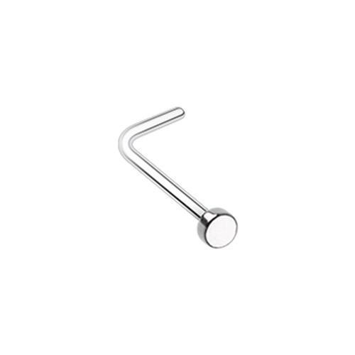 Round Plate L-Shape Nose Ring