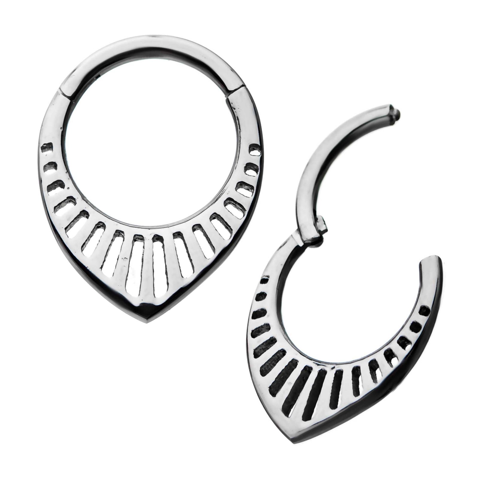 Cartilage Jewelry Rounded Teardrop Hinged Segment rings -Rebel Bod-RebelBod