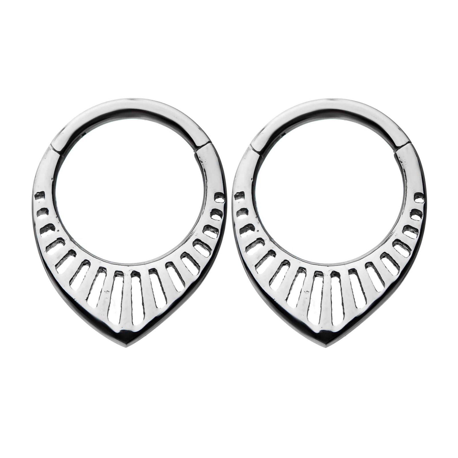 Cartilage Jewelry Rounded Teardrop Hinged Segment rings -Rebel Bod-RebelBod