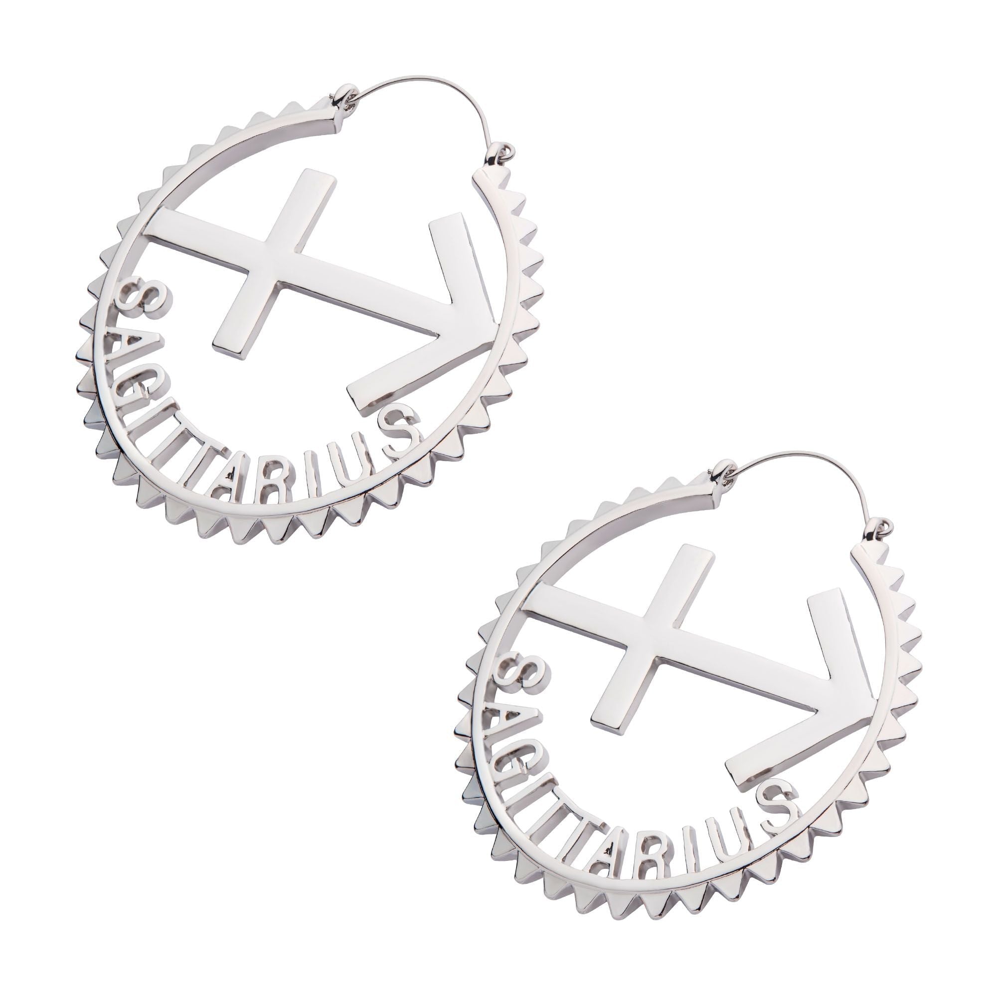 Sagittarius Zodiac Sign Plug Hoops -Rebel Bod-RebelBod