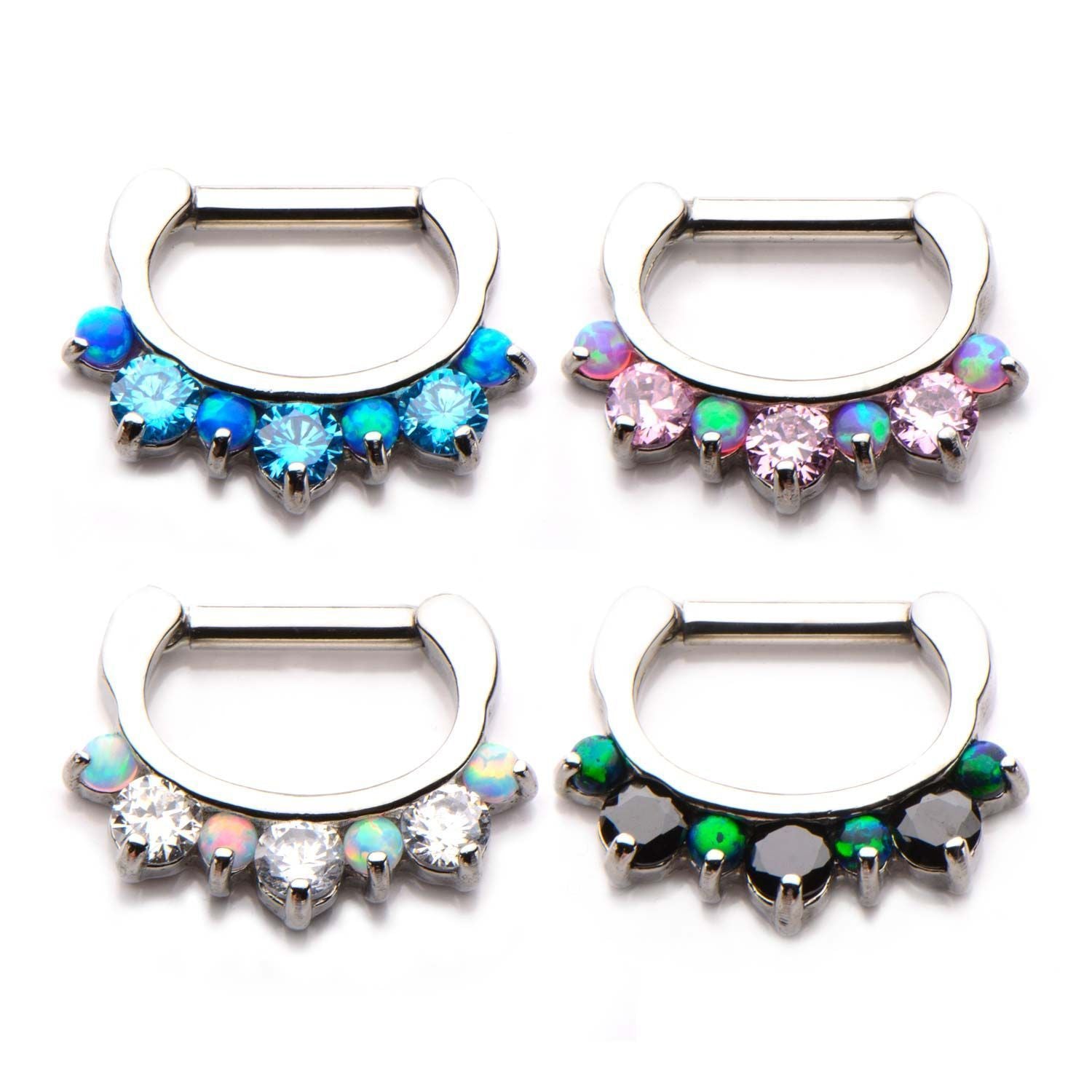 Septum Clicker / Daith Clicker Cabochons and CZ Gems - 1 Piece