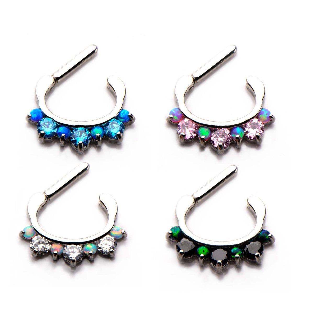 Septum Clicker / Daith Clicker Cabochons and CZ Gems - 1 Piece