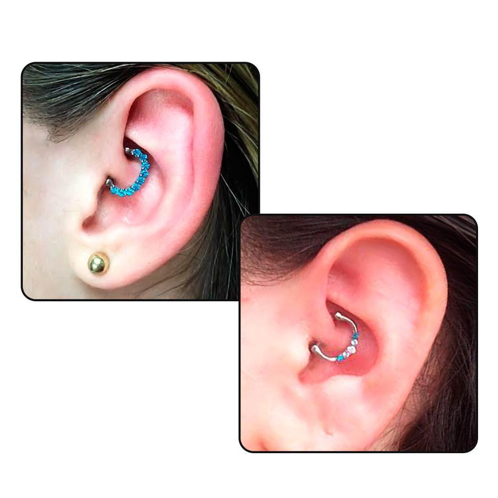 Septum Clicker / Daith Clicker Prong Set CZ Gems - 1 Piece