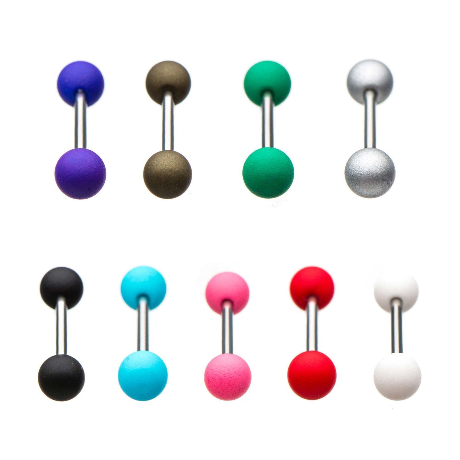 STRAIGHT BARBELL Silicone Balls Barbells sbvbs461sil -Rebel Bod-RebelBod
