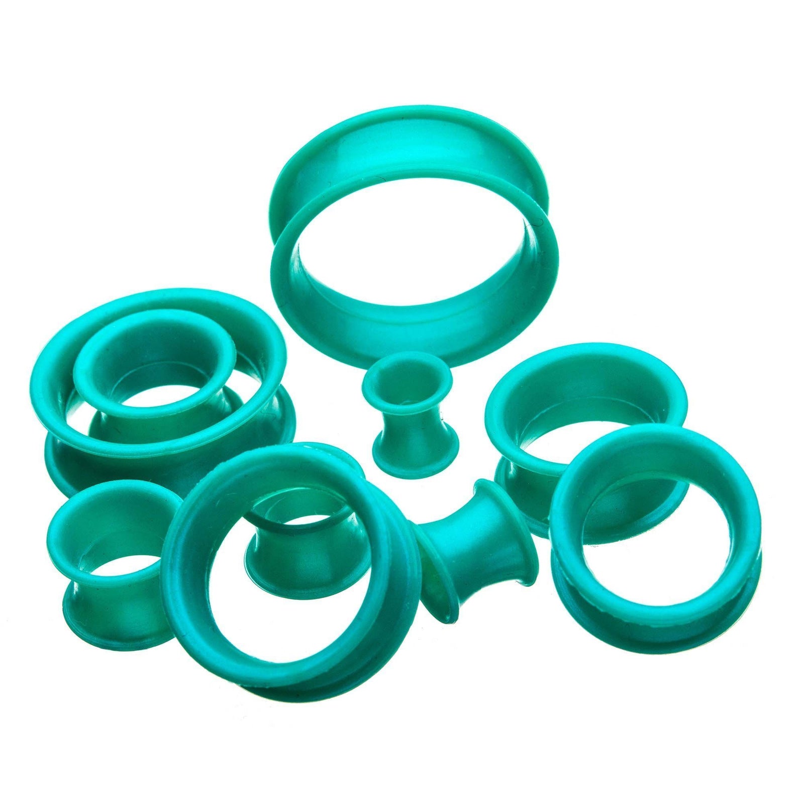 Tunnels - Double Flare Silicone Tunnel Plug V3 With Thicker Inner Rim - 1 Pair  sbvpslhl3bl -Rebel Bod-RebelBod